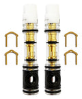 Dual Seal Cartridge Replacement Kit 2 Pack For Single Handle Faucets And Showers With Brass Internal Shaft Fits 1225 And 1225B Cartridges DIY Friendly Includes Installation Clips And Removal Tool