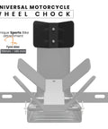 Heavy Duty Universal Motorcycle Wheel Chock For Trailer Or Garage Use No Fuss Capable Of Handling 2000 Lbs Adjustable Foldable
