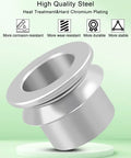 Eight Pack High Misalignment Spacers For Heim Joint Rod Ends Five Eighths To One Half Inch Heavy Duty Articulation Boost Height Adjustment Beefed Up Flexibility For Smoother Steering And Flexible Linkage, chrome-plated steel