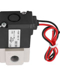 Three Way Vacuum Solenoid Valve Direct Acting Two Position Pneumatic Air Valve with copper coil and polished internal wall
