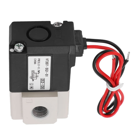 Three Way Vacuum Solenoid Valve Direct Acting Two Position Pneumatic Air Valve with copper coil and polished internal wall