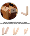 Premium Wood Dowel Pins Set 400 Pieces 6mm 8mm 10mm L Fluted Beveled Ends Tapered For Easier Insertion in a joint view