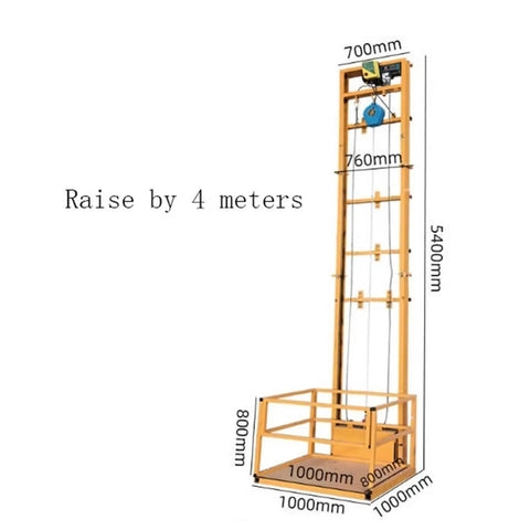 Robust Heavy Duty Vertical Freight Elevator Built Tough For Warehouse And Home Use Massive Cargo Platform dimensions 5400mm height