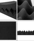 Built Legit Egg Crate Acoustic Foam Panels 9 Piece Set Top Shelf Sound Blocking Wall Padding Flame Retardant Game Changer Noise Reduction Studio And Home Audio Treatments 12 By 12 By 2 Inches close-up view of textured panels.