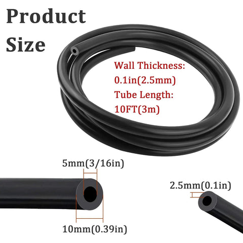 Check Out This Awesome 10 Foot Black Silicone Vacuum Hose For Your Car Or Truck That Stands Up To Crazy Heat And Keeps All Those Engine Vents Sealed Tight So You Dont Have To Worry About Leaking Lines Or Aging Rubber Parts Ever Again While Driving On Any, 10ft black silicone hose 5mm ID 10mm OD