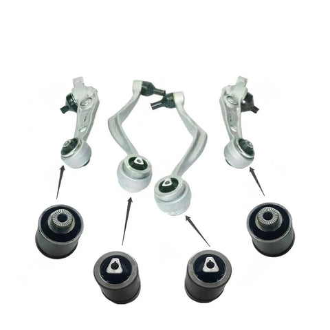 Rolls-Royce Phantom Suspension Control Arm Bushing Kit Front Upper and Lower Rubber Bushings RR1 RR2 RR3 2003-2016 8 Piece Set