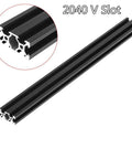 Top Notch 2040 V Slot Aluminum Extrusion Profile Black Anodized 6063 T5 Alloy, 20x40mm cross-section, 47 inches long