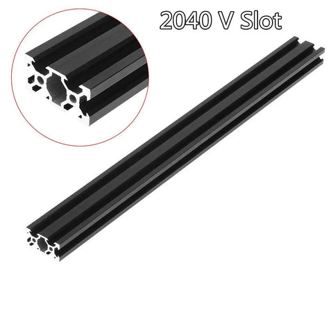 Top Notch 2040 V Slot Aluminum Extrusion Profile Black Anodized 6063 T5 Alloy, 20x40mm cross-section, 47 inches long