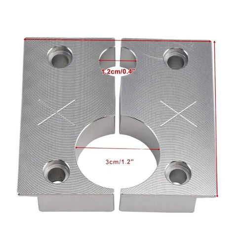 Silver Reservoir Body And Shaft Clamp 803 00 208 for Float X Shock Rebuild Vise, durable steel with precise measurements