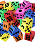 Colorful Foam Dice Set Pack Of 24 Large 1.5 Inch Cubes In Six Bright Colors For Kid Friendly Math Games Classroom Activities