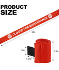 Hecka Visible 4 Pack Closed For Maintenance Magnetic Door Signs For Metal Frames With Bold Red Text And Secure Clips For Retail Shops Or Local Businesses size and dimensions with 42in sign and rolled nylon red clip