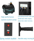 High performance cyclone suction pump and spray switch button for Built Tough Industrial Floor Misting Fan With Auto Swivel Wide Mist Spray.