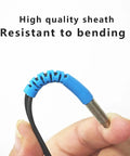 Demonstration of bending resistance sheath on Through-Beam Reflection Fiber Optic Sensor With 1m Line, 2mm Outer Fiber.