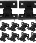 10 Pack Concealed Push On Corner Connectors For Wooden Furniture And Cabinets Quick Snap Install Right Angle Joint Brackets With Screws. Black connection clips.
