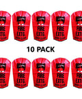 The Real Deal Heavy Duty Fire Extinguisher Cover With Slick Clear View Window Certified Top Shelf Armor For Twenty Pound Units Indoors Outdoors Bright Red Shield - 10 pack of durable red covers.