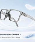 Built Tough Photochromic Safety Glasses With Auto Darkening Lenses Shifting From Clear Indoor View To Dark Shades Outside, shown in a lightweight design.