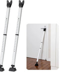 2 In 1 Door Security Bar For Hinged And Sliding Doors Adjustable Heavy Duty Jammer With Interchangeable Heads Locks Against Break Ins