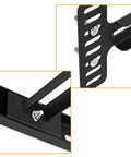 Ultra Tough Headboard Brackets For Metal Bed Frame Universal Adjustable Wall Mount Kit With Footboard Extension Solid Steel Black Finish close-up of bracket detail