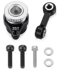 Servo Saver Arm 25T With Steering Drag Link Upgrade For ARRMA One Eighteen Granite RC Car Aluminum Alloy Construction Rustproof Wear Resistant Lightweight Strength Boost For Smoother Handling And Long Lasting Durability, 25T arm and hardware