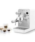Semi Pro Home Espresso Machine With 15 Bar Pump Triple Thermoblock Heating 58mm Portafilter Steam Wand And Made In Italy Craftsmanship In White
