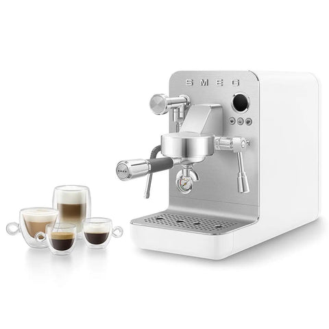 Semi Pro Home Espresso Machine With 15 Bar Pump Triple Thermoblock Heating 58mm Portafilter Steam Wand And Made In Italy Craftsmanship In White