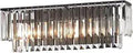 Palatial Vanity Light With Three Lights In Oil Rubbed Bronze Finish And Clear Crystal Accents, mounted on wall