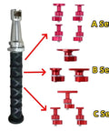 Heavy Duty Compact Auto Body Repair Kit With Sliding Hammer Dent Puller Tool For Quick Parkingdent Removal and No Sweat Road Trip Fixes For Your Daily Driver with handle and red accessory sets.