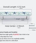 Blue Starfish Cabinet Pulls 4 Pack Center To Center Three Quarter Inch Silver Nautical Drawer Handles dimensions chart