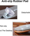Close-up of anti-slip rubber pad on Beefy Heavy Duty 360 Degree Swivel Plate Turntable With Aluminum Base