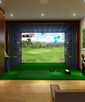Indoor Golf Simulator Setup For Home And Commercial Use, Four Size Options, Includes HD Impact Screen, Compatible With All Golf Launch Monitors For Realistic Practice And Training