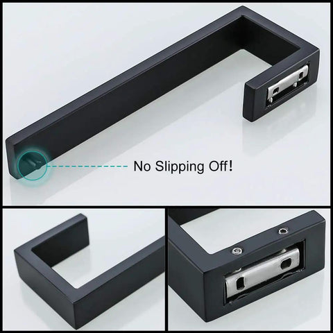 Black Stainless 4 Piece Bathroom Hardware Set With 16.5 Inch Towel Bar Wall Mounted Built To Last Tough As Nails No Rust SUS304 Stainless Steel.