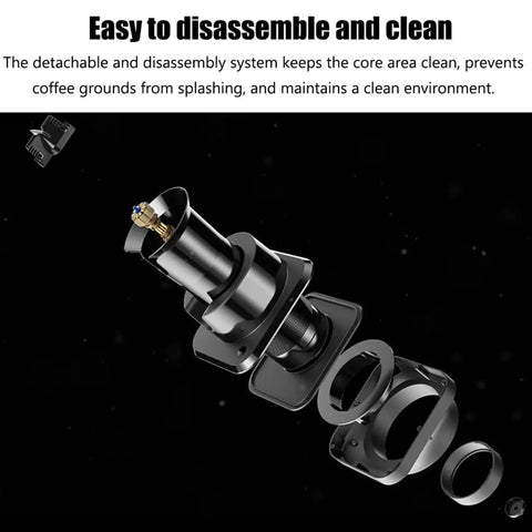 Effortless Electric Portafilter Cleaner Ditches The Messy Scrub And Kicks Out Stale Coffee Grounds In Seconds parts disassembled for cleaning