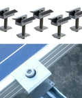 Five Pack Aluminum Solar Panel Mounting Brackets For Framed And Frameless Modules, Adjustable Horizontal And Vertical Rails