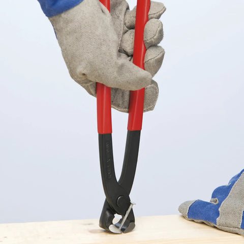 Concreters Nippers With Plastic Coating, 8 3/4 Inch Pliers For Concrete Work, Workhorse Precision Cutting