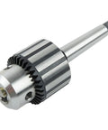 Heavy Duty Drill Chuck One Thirty Second To Five Eighth Inch With MT2 JT3 Shank Keyed For Drill Press And Lathe Spindles Hardened Jaws For Balanced Clamping Built To Last Metalworking Tool Holding Accessory With A Secure Grip That Will Not Slip. keyed drill chuck with MT2 JT3 shank