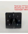 Multi Position Changeover Rotary Cam Switch 0 To 7 Positions Three Poles Three Stages 660V 32A front view