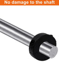 Two Piece Clamp On Shaft Collars For Industrial Machinery, Black Double Split, three quarters inch bore shown on metal rod