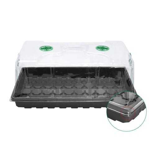 10 Pack Humidity Dome Set For Propagation, 7 Inch Tall Extra Strength Lid With Four Adjustable Vents, Pro Grade, Fits 10x20 Inch Flat Trays, Ideal For Seed Starting, Cloning, Germination And Humidity Control