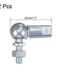 Two Pack CS10 M6 Angle Ball Joint Set With M6x1.0 Right Hand Thread And A3 Steel Self Lubricating Ball Socket End Fitting Built Tough For Machinery Power Tools And Automation, 32mm angle joint
