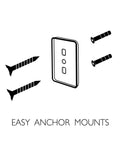Diagram showing easy anchor mounts for Jumbo Handrail Brackets Satin Nickel 5 Pack Built To Last With Wall Mount 3 Inch Extension