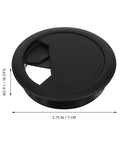 Get Your Desk Totally Clean With This 20 Pcs Cable Grommet Kit For Home And Office Use. Made From Sturdy Black Abs Plastic, These Easy Install Wire Organizers Keep Cables Outta Sight And Make Cleaning A Breeze While You Tackle Any Project In Style. black ABS cable grommet, 2.75 in, 1.63 in opening