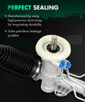 Close-up of Direct Fit OEM Grade Power Steering Rack And Pinion Assembly for GM Cars 1997 2011, showing sealing technology