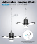 Motion Sensor Garage Light Plug In 8000 Lumen Shop Light With Three Modes And Three Flexible LED Panels 6500K hanging installation