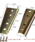 Two Pack Heavy Duty Sofa Latch Connectors Featuring 120 Millimeter Diagonal Bolts Crafted From Cold Rolled Steel To Keep Your Couch Frame Secure As A Rock Daily, showing detailed dimensions.