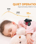 Hot Water Recirculating Pump With Automatic Timer And Stainless Steel Housing For Tank Heaters near sleeping baby, demonstrating quiet operation.