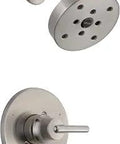 Trinsic 14 Series Single Function Shower Trim Kit With H2Okinetic PowerDrench Spray Head Delivers 3X Coverage In A Stainless Steel Finish Valve Not Included Rough In Valve Sold Separately