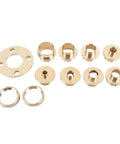 Brass Router Kit for Woodworking Enthusiasts, Premium Brass Construction, variety of precision brass components displayed