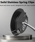 Ultra Slim 12V Led Ceiling Puck Light With Sweet Dimming Controls For Rv Camper Van Trailers showcasing solid stainless spring clips.