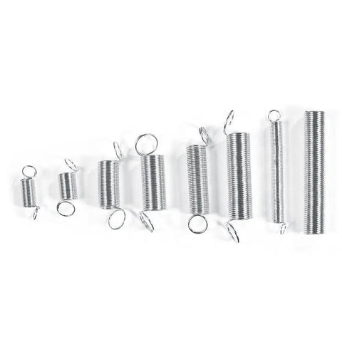Check Out This Awesome 200 Piece Spring Kit With 20 Solid Sizes For All Your Gadget Fixes And Diy Projects Featuring Easy Storage Box That Lets You Grab The Right Compression Or Extension Springs Fast. Extension springs in assorted sizes, metal repair kit on white background