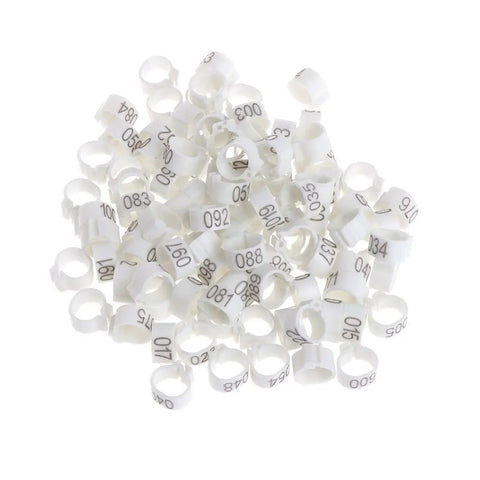 10mm Pigeon Leg Bands Identify Rings Pack Of 100 For Carrier Birds Durable Metal Bird Tags With Numbers Training And Tracking Supplies Color Options